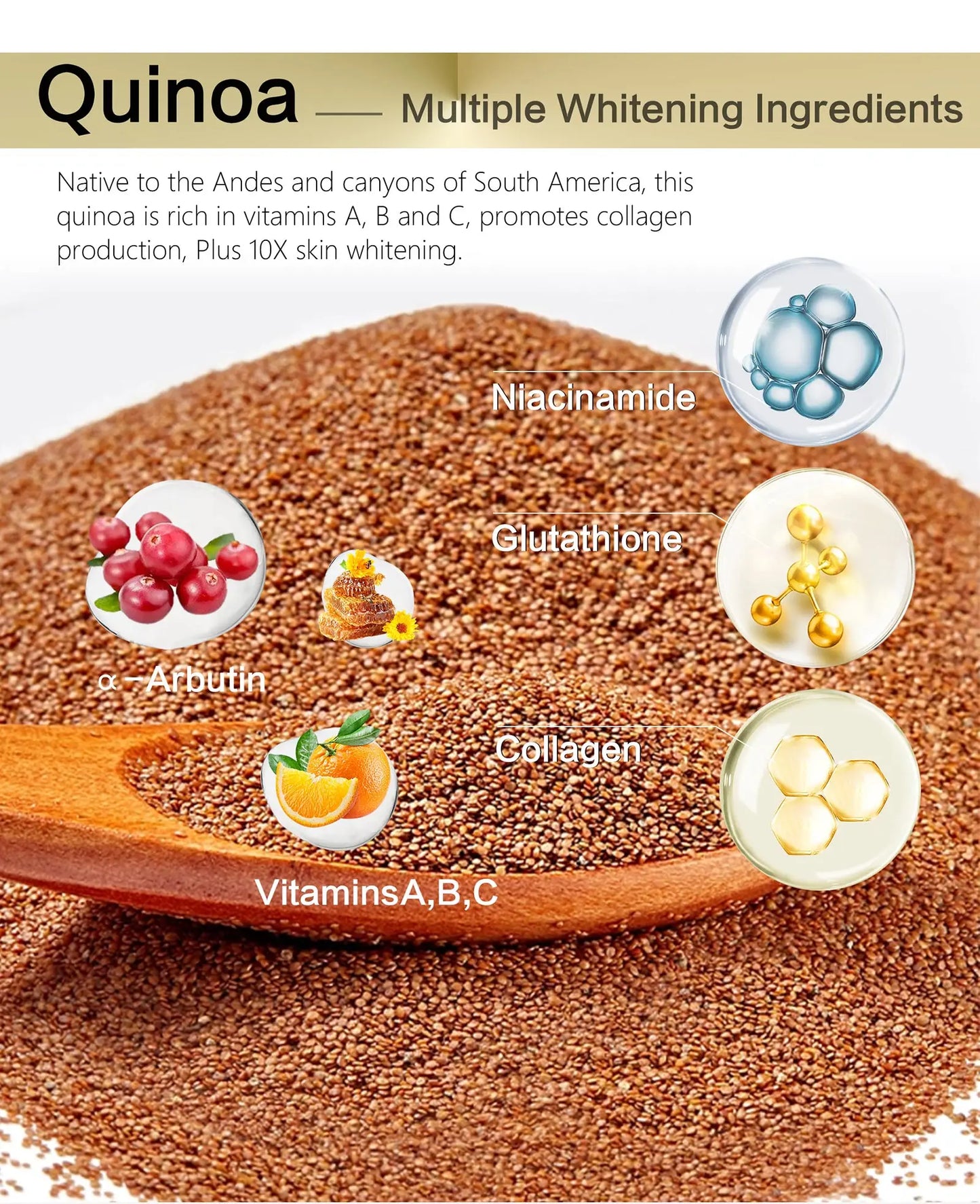 AILKE Whitening Face Cream, Reduce Dark Spots, Sun Spots, Inhibit Melanin, With Collagen, Glutathione, For All Skin Types