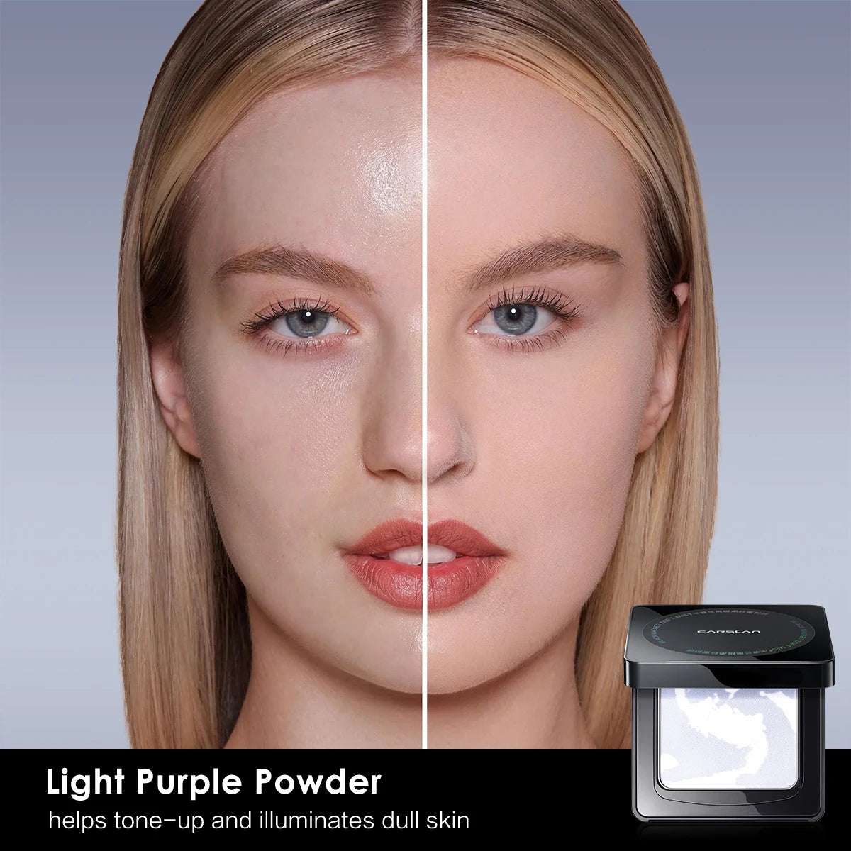 CARSLAN Stay Matte Face Pressed Powder Compact 24H Long Lasting Oil Control Translucent Loose Setting Powder For Face Makeup