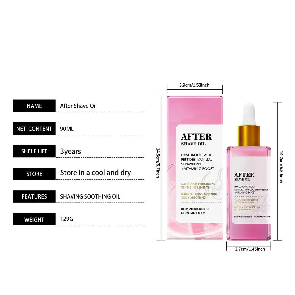 90ml Strawberry Vanilla After Shave Oil Women For Smooth Skin Moisturizes Soft Serve Shave Oil Trul y After Shave Oil For Armpit