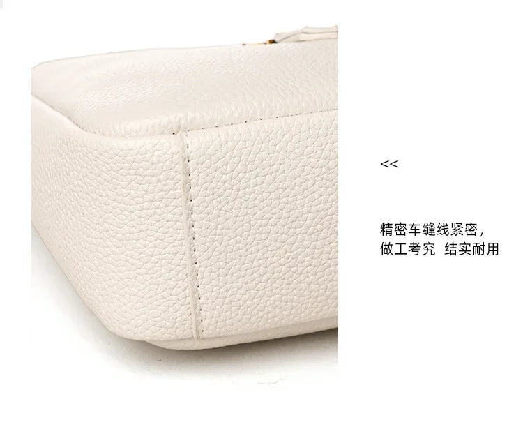 2025 Leather All-in-one Yang Shilin Ladies Armpit Bucket Bag Fashion Rose with The Same Shoulder Bag for Women