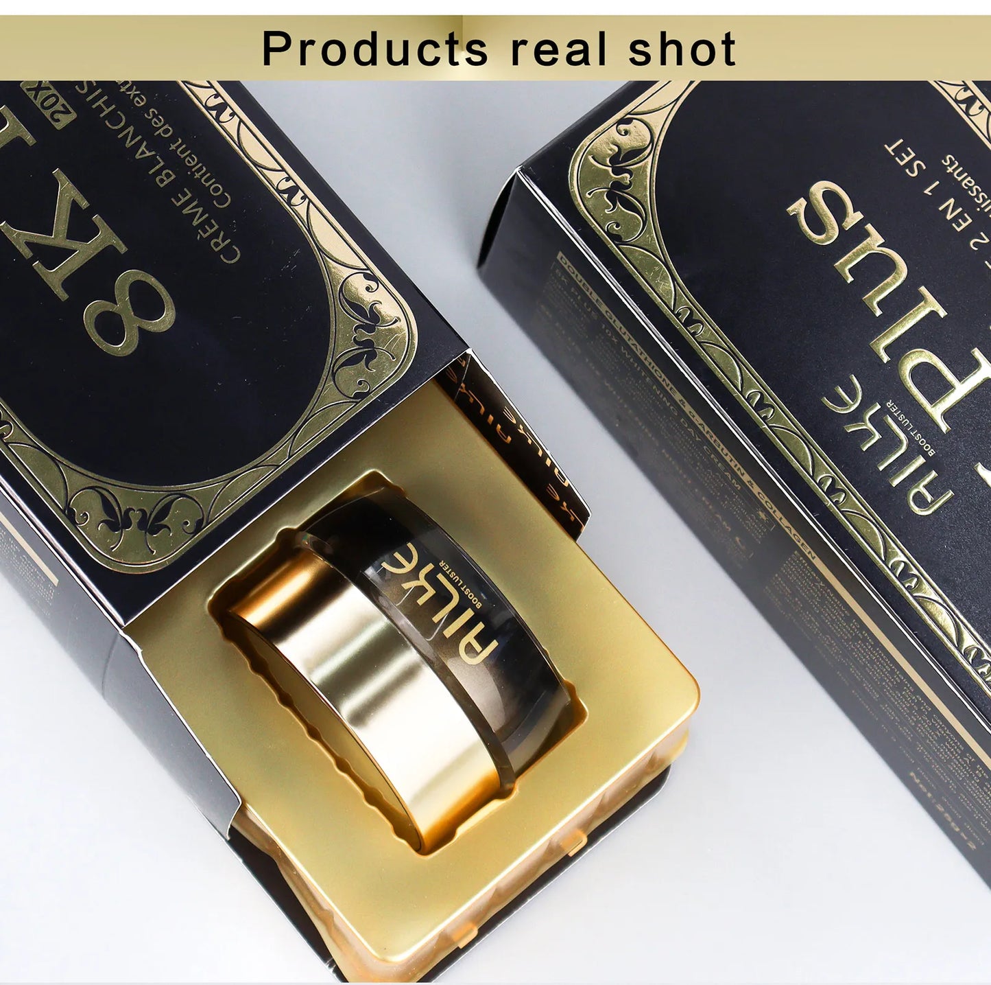 AILKE Whitening Face Cream, Reduce Dark Spots, Sun Spots, Inhibit Melanin, With Collagen, Glutathione, For All Skin Types