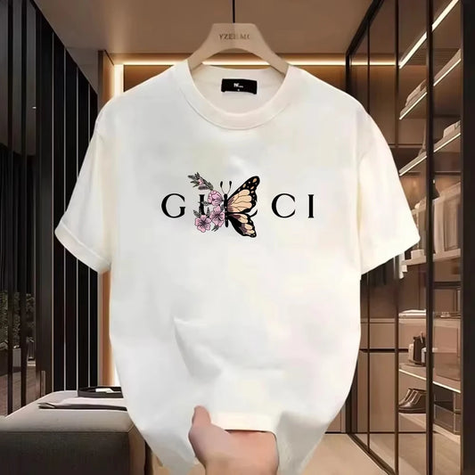 2025 The Latest Summer Men's and Women's Printed T-shirt Pure Cotton Harajuku Designer Classic Breathable Oversized T-shirt