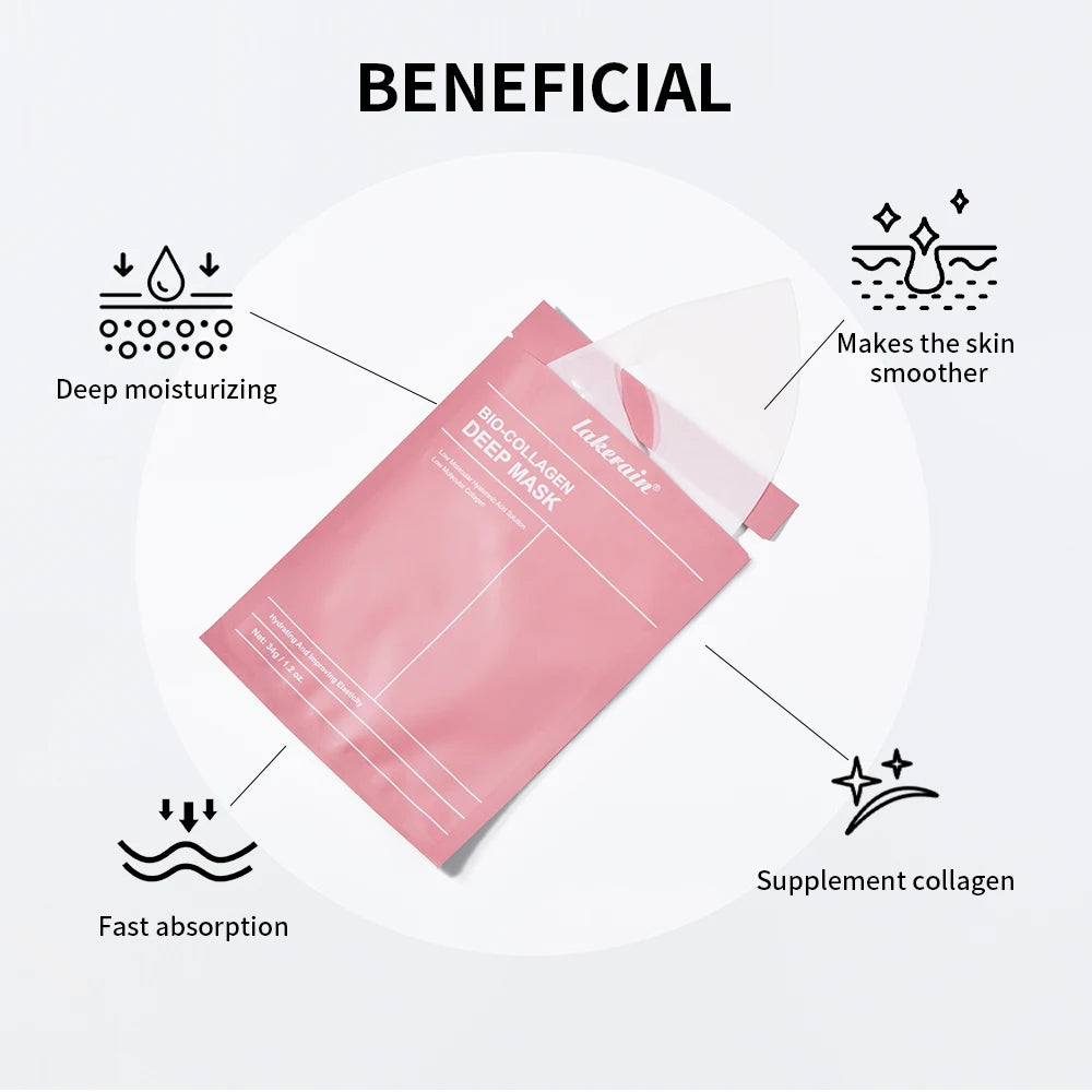 Bio-Collagen Deep Face Mask Shrink Pores Deep Hydrating Overnight Mask Moisturizing Refreshing Brightening Face Skin Care