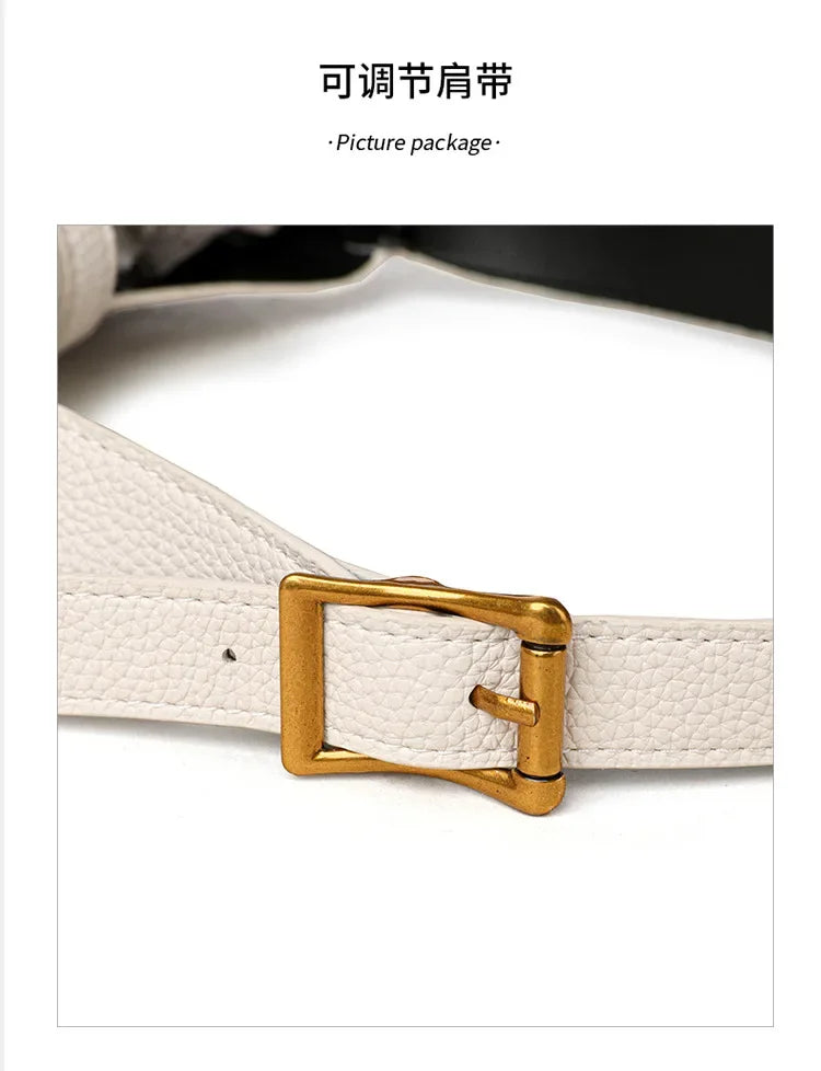 2025 Leather All-in-one Yang Shilin Ladies Armpit Bucket Bag Fashion Rose with The Same Shoulder Bag for Women