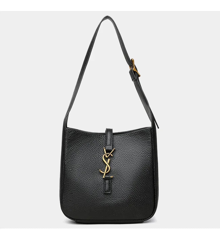 2025 Leather All-in-one Yang Shilin Ladies Armpit Bucket Bag Fashion Rose with The Same Shoulder Bag for Women