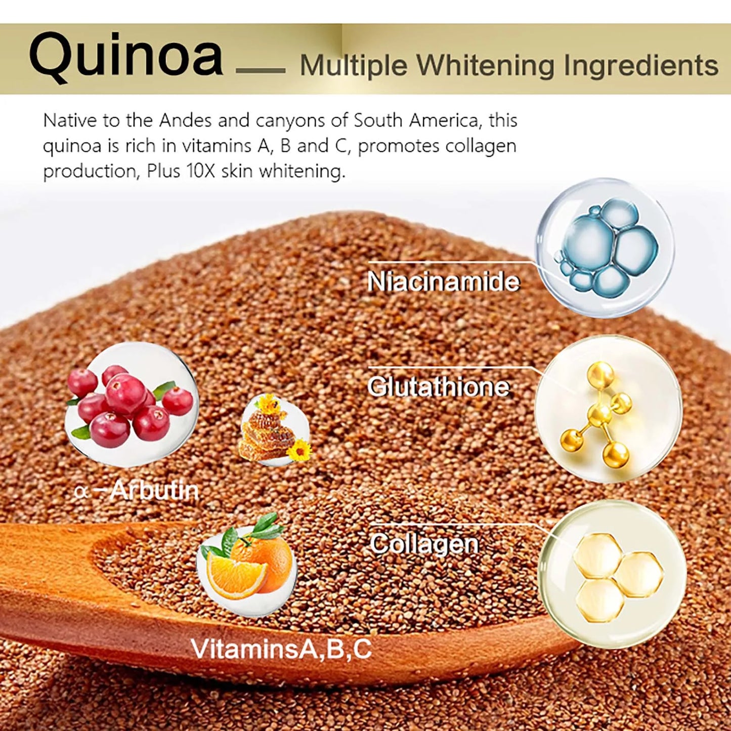 AILKE Whitening Face Cream, Reduce Dark Spots, Sun Spots, Inhibit Melanin, With Collagen, Glutathione, For All Skin Types