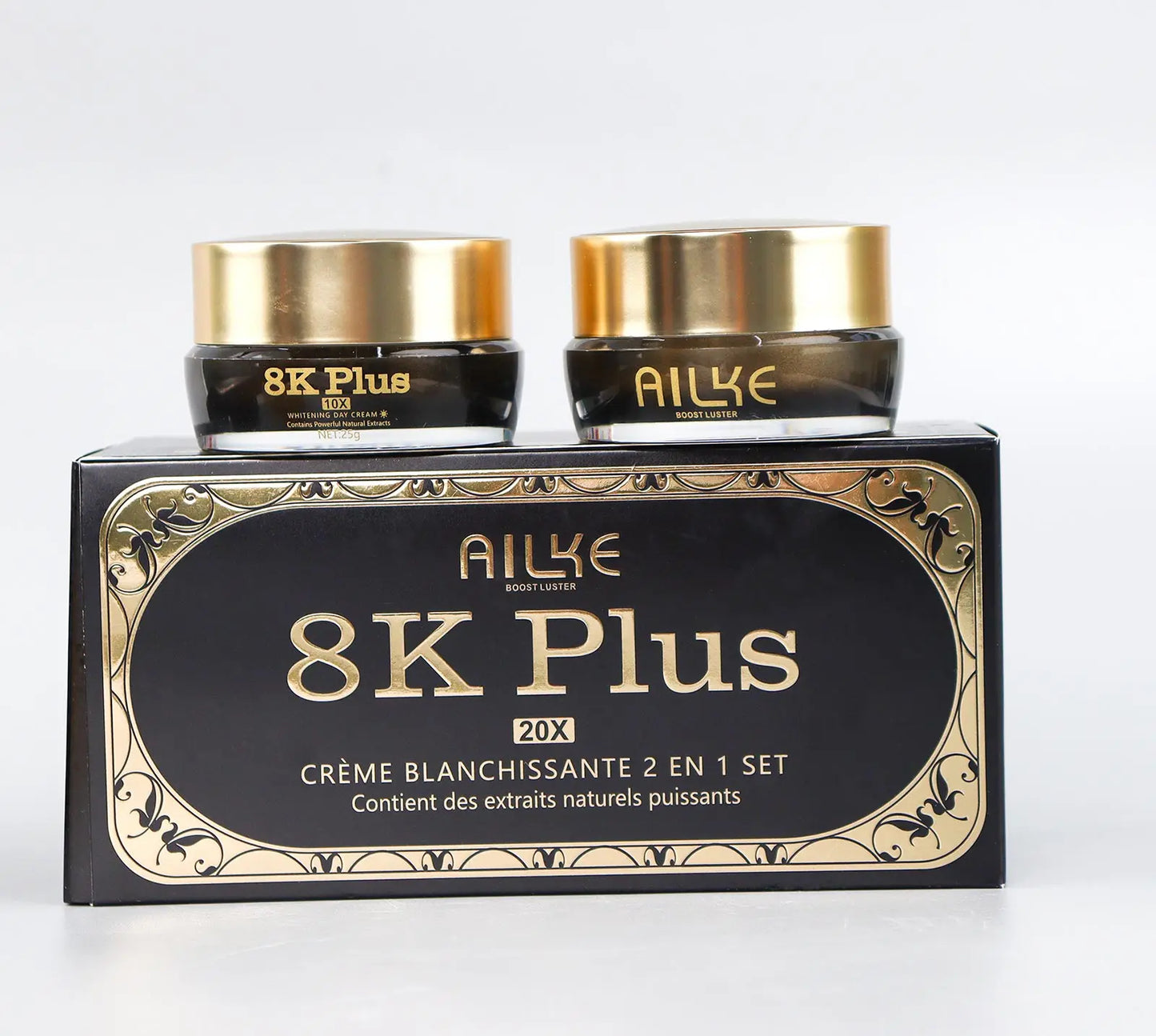 AILKE Whitening Face Cream, Reduce Dark Spots, Sun Spots, Inhibit Melanin, With Collagen, Glutathione, For All Skin Types